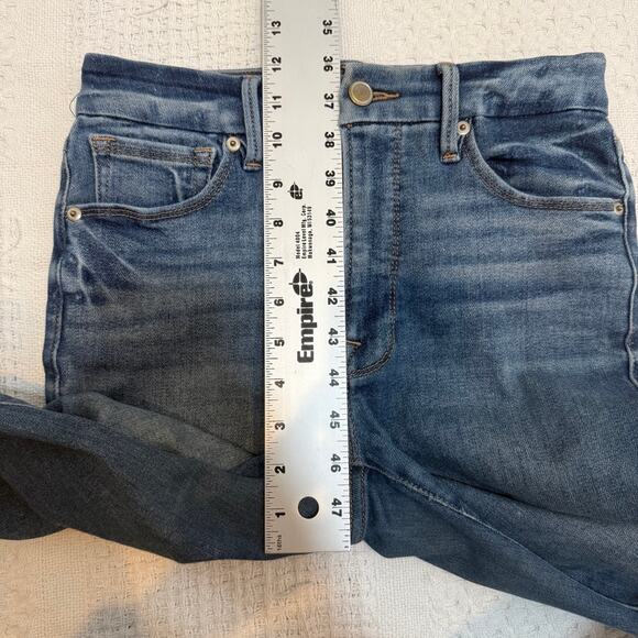 Good American 4/27 distressed high rise waist stretch jean J2 3021 - Picture 8 of 14